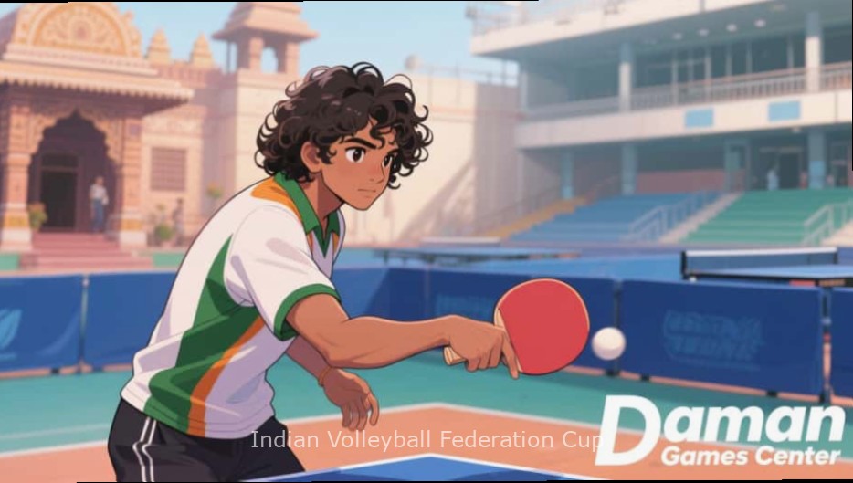 Indian Volleyball Federation Cup - Onam Event Indian Volleyball Federation Cup Onam event showing decorated court with pookalam flower arrangements