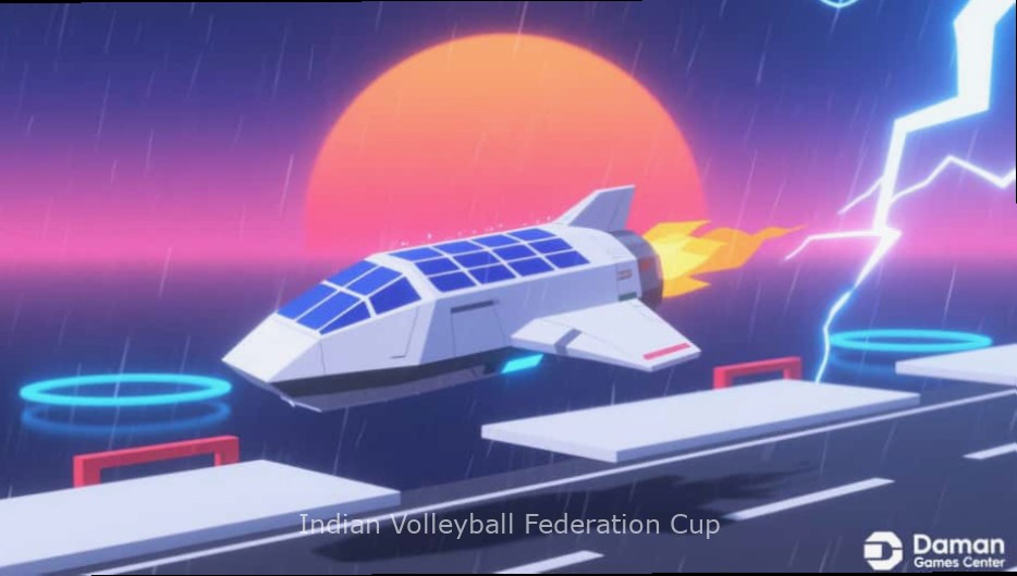 Indian Volleyball Federation Cup - Game Controls Indian Volleyball Federation Cup gameplay showing control interface with swipe gestures for spiking
